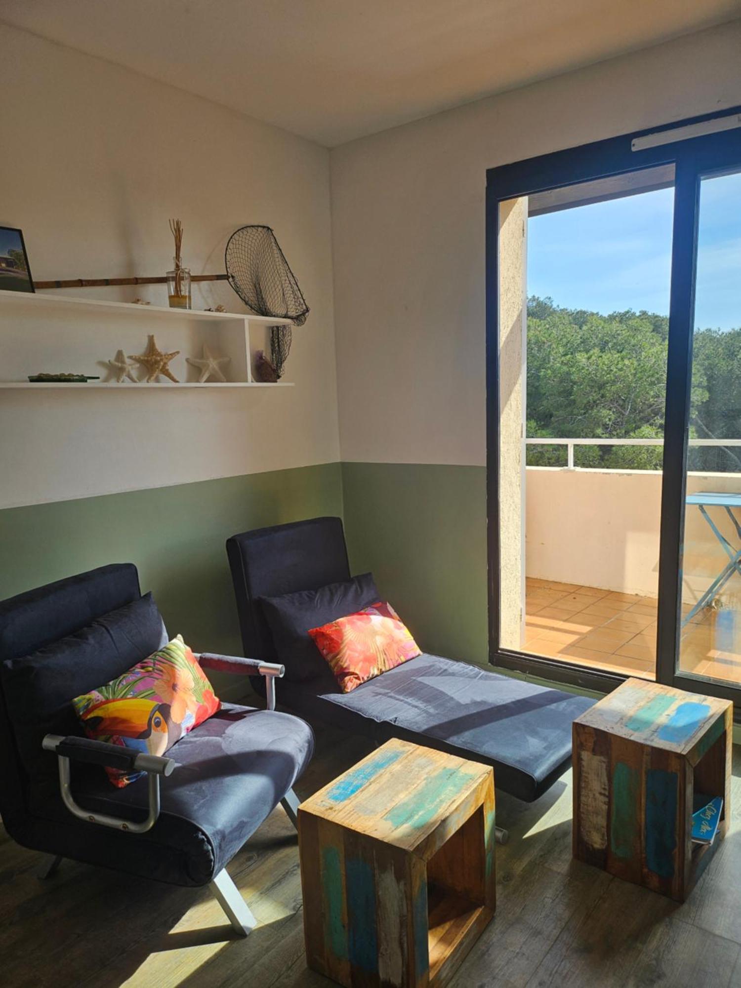 Domaine De La Coudouliere, T2 Climatise Terrasse Vue Mer Sans Vis A Vis Plage A 100M Six-Fours-les-Plages Værelse billede